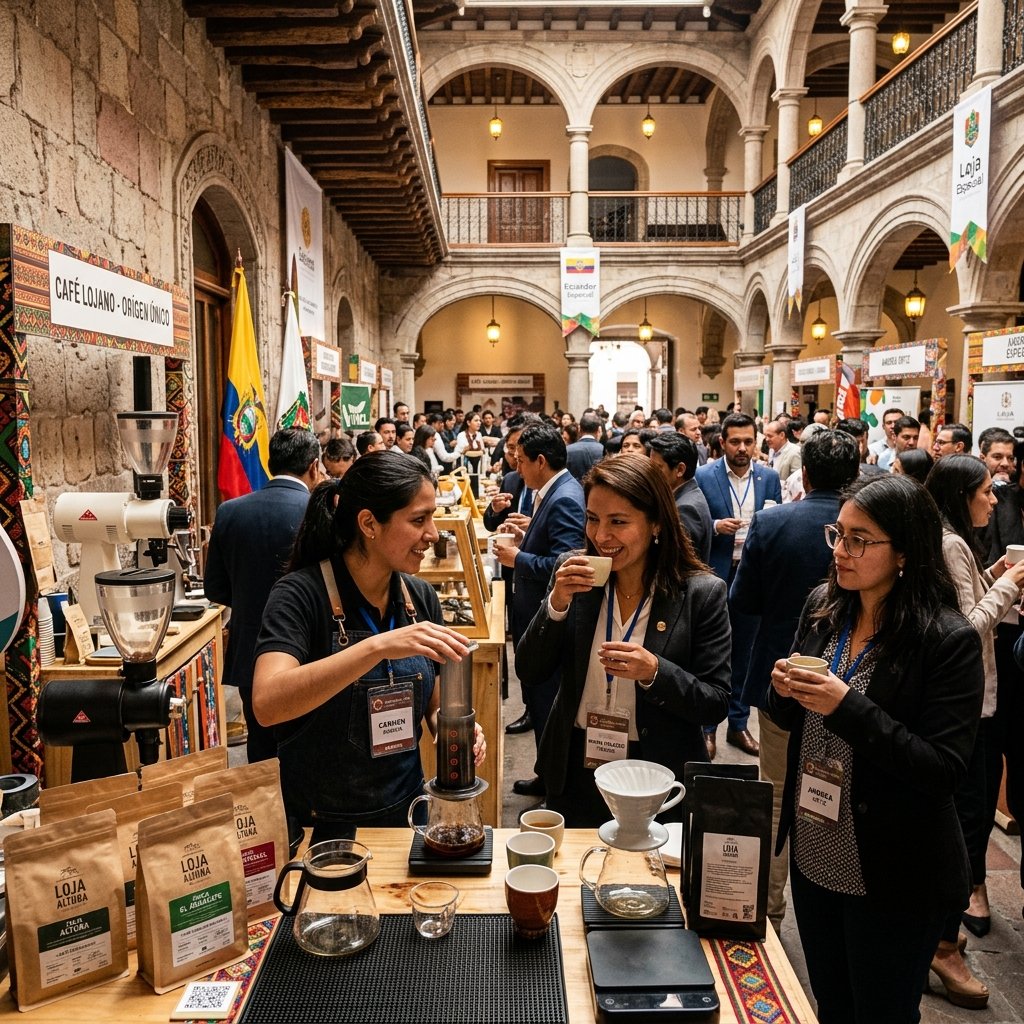Feria del café en Loja