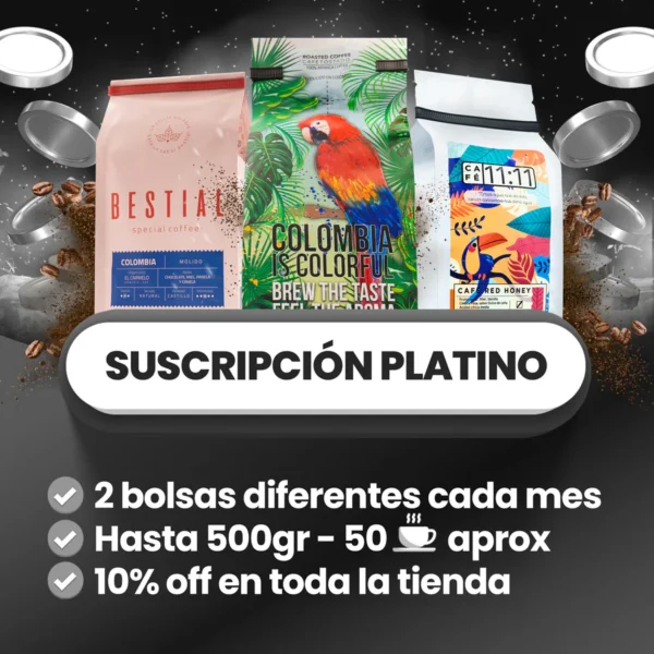 Suscripción platino (2 bolsas cada mes)